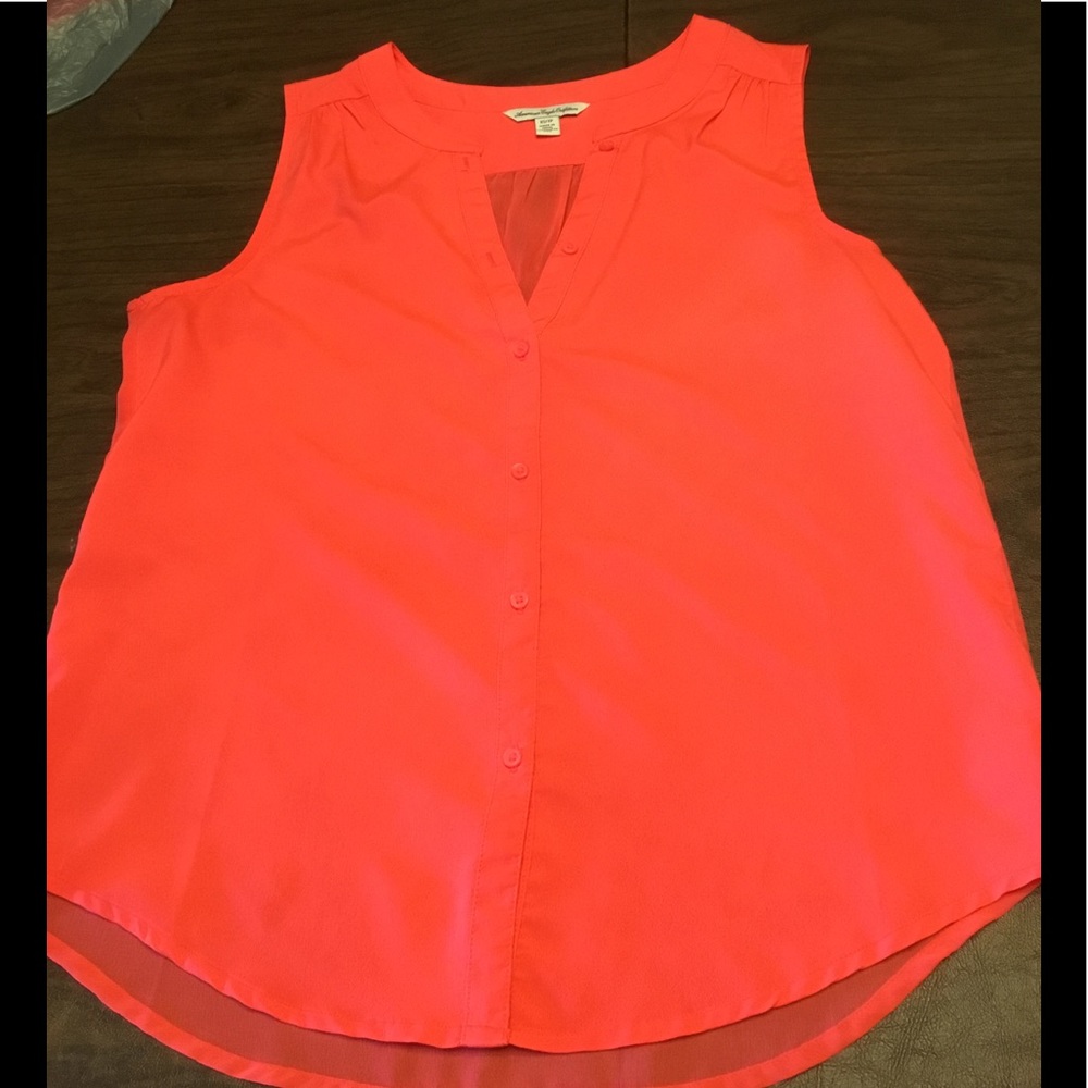 American Eagle sleeveless blouse Sz XS Fuscia EUC